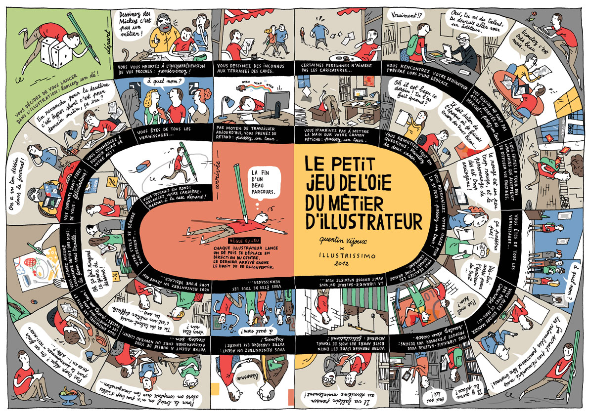 Le petit jeu de l'oie du métier d'illustrateur | Quentin Vijoux | Le petit jeu de l'oie du métier d'illustrateur