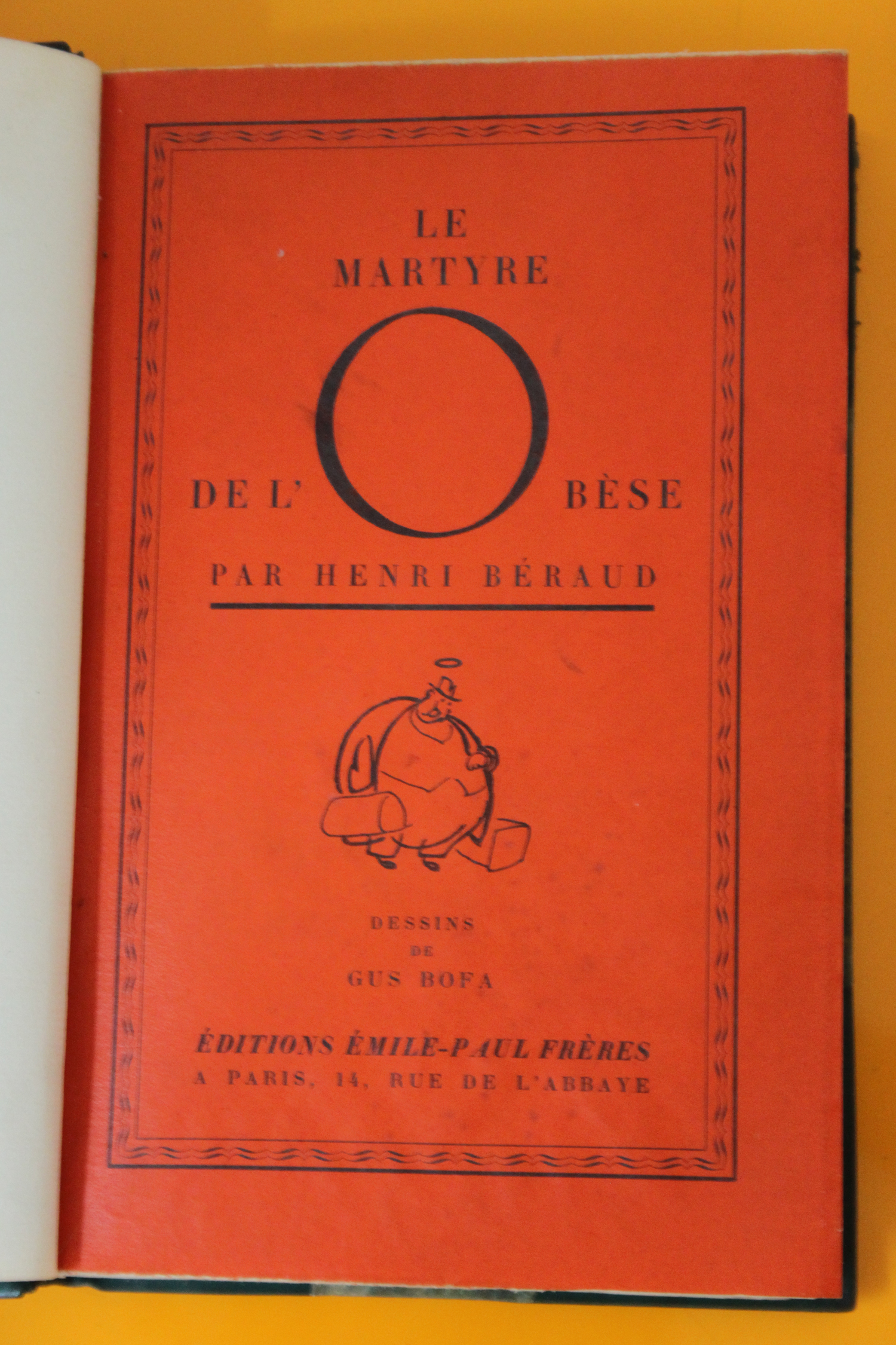 Page de titre | Le Martyre de l'Obèse | Livre