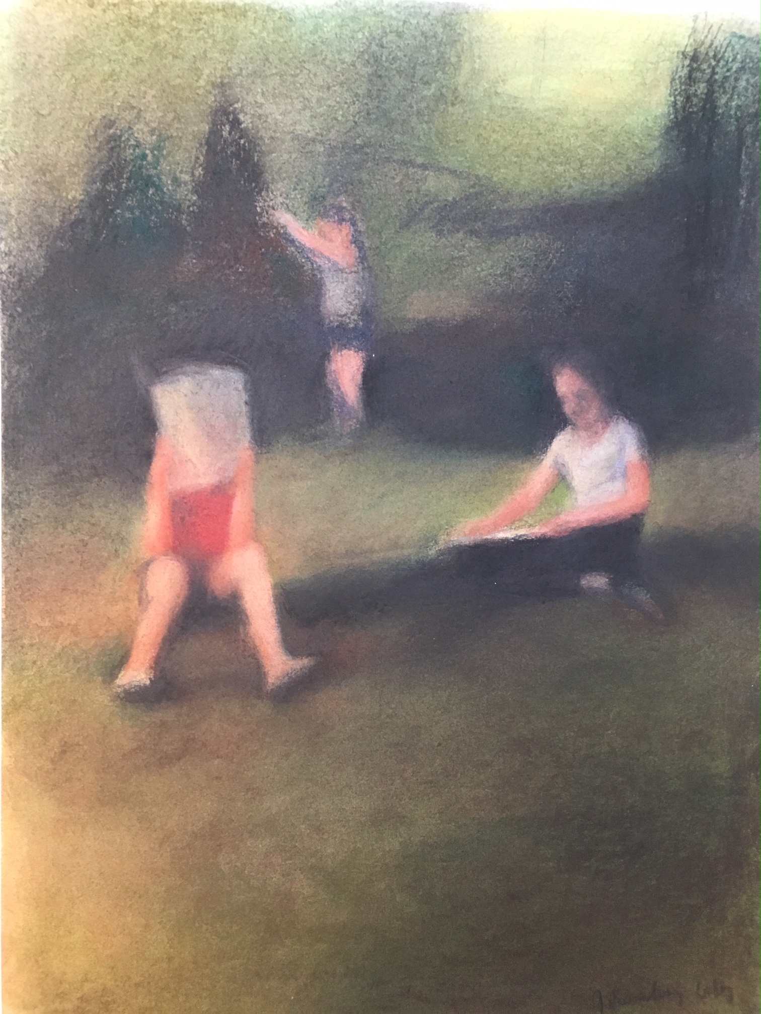 Trois enfants dans un champ, la tortue est dans l’herbe | GALERIE TREIZE-DIX I AUTRE JE | Anne Gorouben, Trois enfants dans un champ, la tortue est dans l’herbe