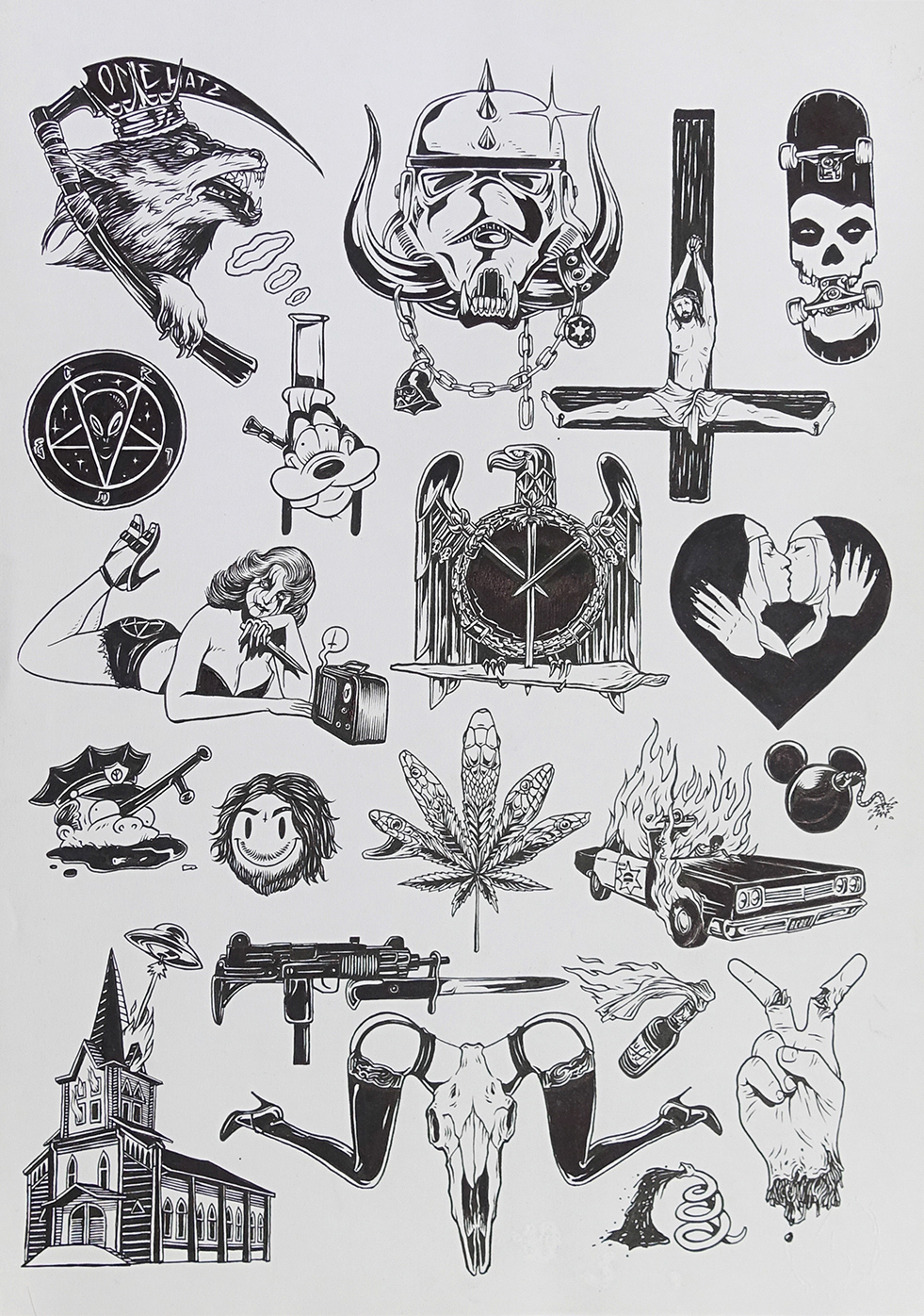 Work of love Tattoo Board GALERIE TREIZEDIX I Førtifem Work of