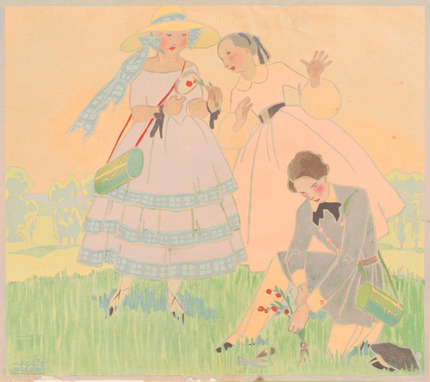 "Les 4 âges" : l'adolescence | Maggie Salcedo | Affiche de Maggie Salcedo (1890-1959)