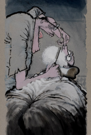 Ronald Searle Le barbier